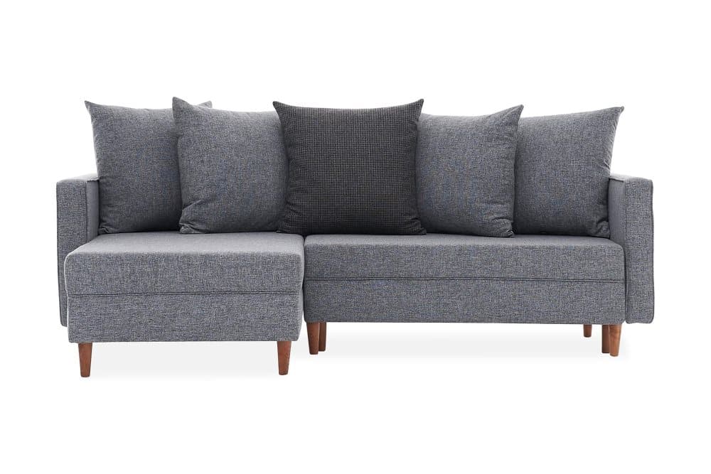 ARRAIDA Bäddsoffa med Divan Vänster Grå/Natur