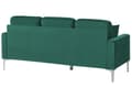 Pikkukuva 5 / 10: Sohva kolmelle vihreä samettinen 83 x 183 x 78 cm metalliset jalat retro tyyli