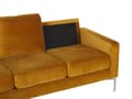 Pikkukuva 9 / 11: Sohva kolmelle keltainen samettinen 83 x 183 x 78 cm metalliset jalat retro tyyli