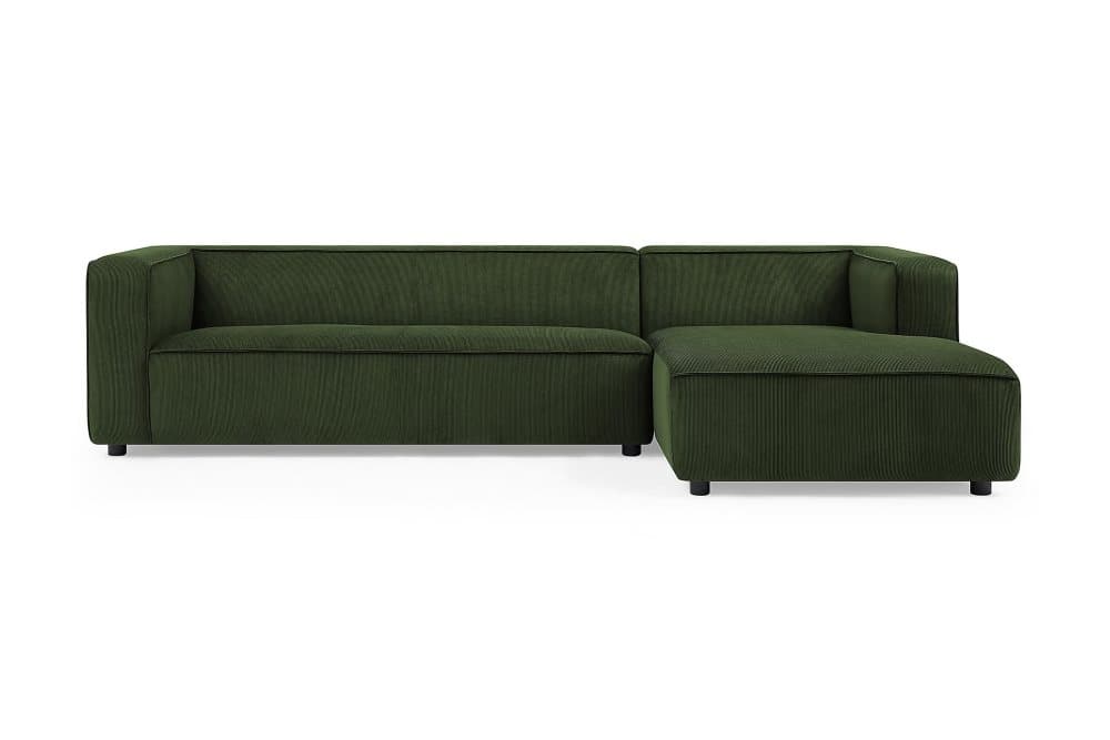 BABSON 4-sits Soffa med Schäslong Grön