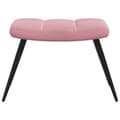 Miniatyrbild 8 av 11: vidaXL Vilstol med fotpall rosa sammet