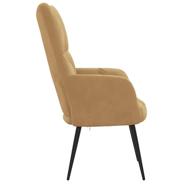vidaXL Vilstol brun sammet