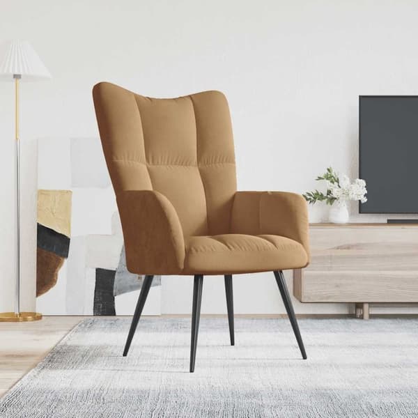 vidaXL Vilstol brun sammet