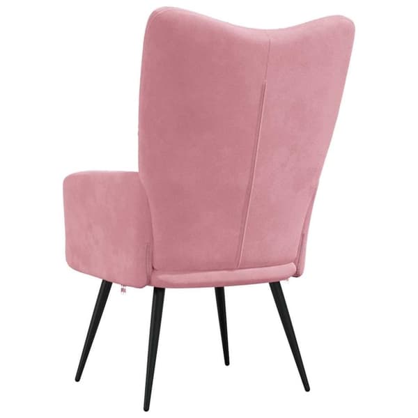 vidaXL lænestol fløjl pink
