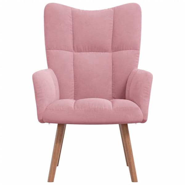 vidaXL lænestol fløjl pink