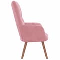 Miniatyrbillede 4 af 8: vidaXL lænestol fløjl pink
