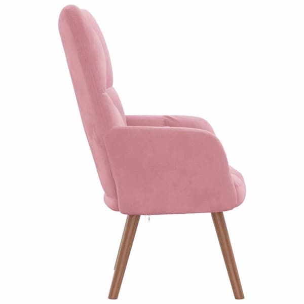 vidaXL lænestol fløjl pink