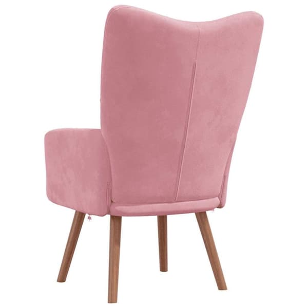 vidaXL lænestol fløjl pink