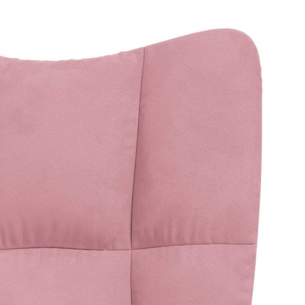 vidaXL lænestol fløjl pink