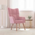 Miniatyrbillede 2 af 8: vidaXL lænestol fløjl pink