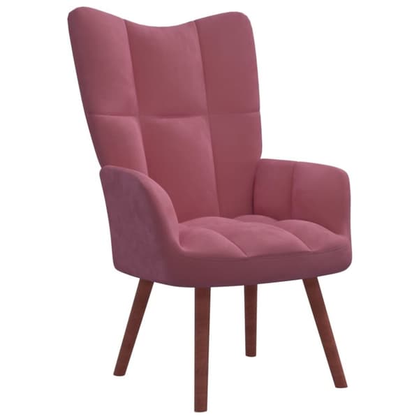 vidaXL lænestol fløjl pink