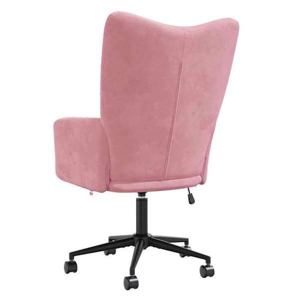 vidaXL lænestol fløjl pink