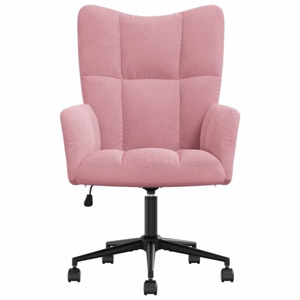 vidaXL lænestol fløjl pink