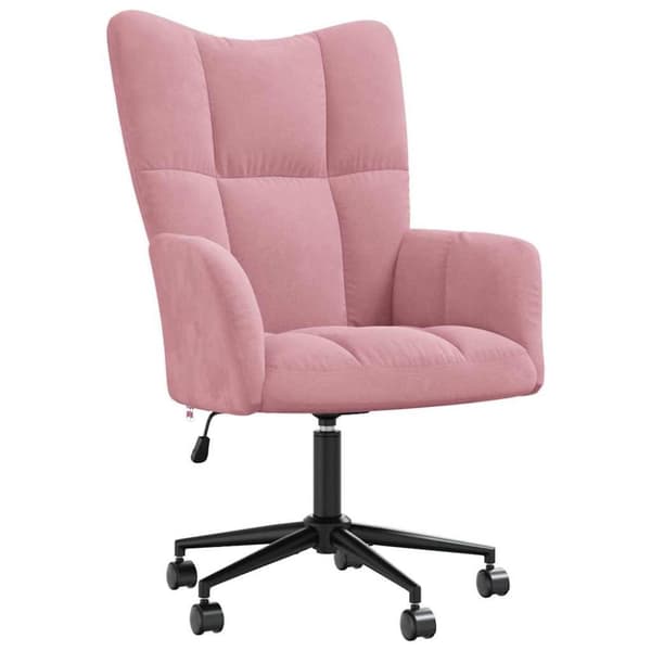 vidaXL lænestol fløjl pink