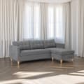 Miniatyrbillede 7 af 10: Marino sofa, chaiselongsofa højre eller venstrevendt i fløjl grå.