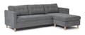 Miniatyrbillede 2 af 10: Marino sofa, chaiselongsofa højre eller venstrevendt i fløjl grå.