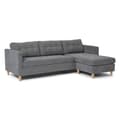 Miniatyrbillede 1 af 10: Marino sofa, chaiselongsofa højre eller venstrevendt i fløjl grå.