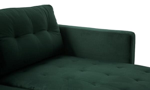 Marino soffa BA1, schäslong höger eller vänster velour grön.
