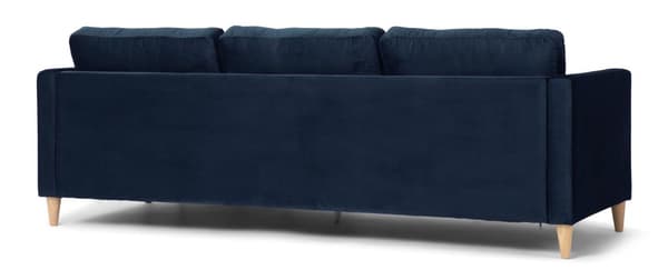 Marino soffa BA2, schäslong höger eller vänster velour blå.