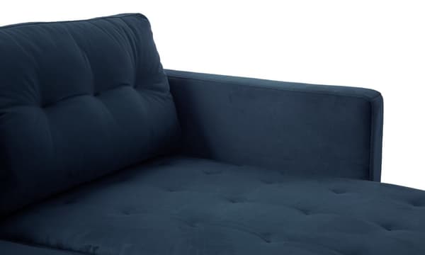 Marino soffa BA2, schäslong höger eller vänster velour blå.