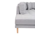 Miniatyrbild 4 av 4: Lido U-soffa högerställd inkl. 4 prydnadskuddar, ljusgrå.