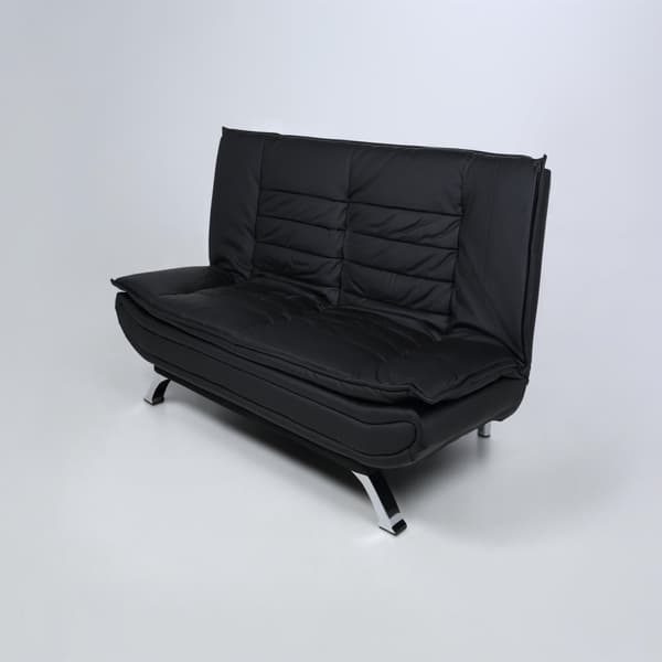 Fanny sovesofa i svart PU kunstskinn.