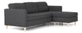 Miniatyrbilde 3 av 10: Marino sofa, sjeselongsofa høyre eller venstrevent i stoff mørk grå og med treben.