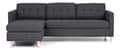 Miniatyrbilde 5 av 10: Marino sofa, sjeselongsofa høyre eller venstrevent i stoff mørk grå og med treben.