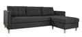 Miniatyrbilde 10 av 10: Marino sofa, sjeselongsofa høyre eller venstrevent i stoff mørk grå og med treben.