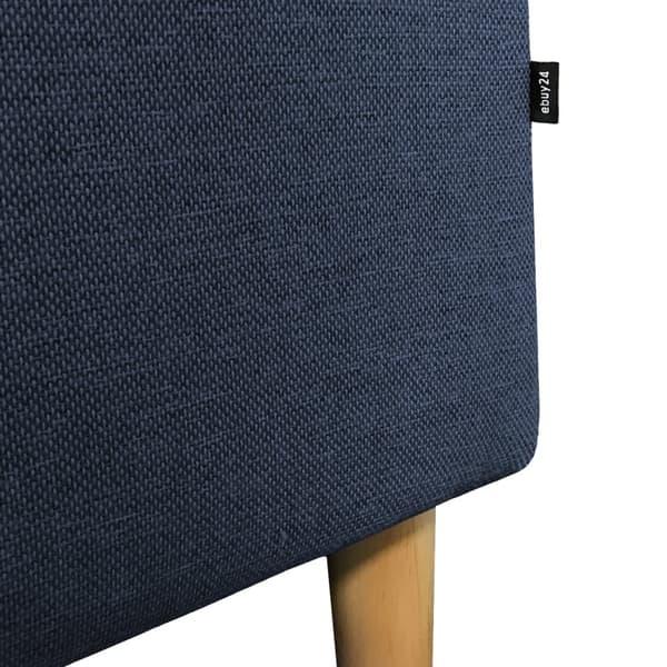 Marino sofa, sjeselongsofa høyre eller venstrevent i stoff blå og med treben.