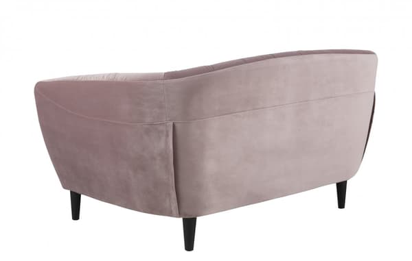 Rian sofa 2 seter støvet rosa med svarte ben.