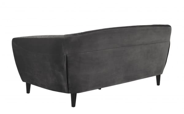 Rian sofa 3 seter mørk grå med svarte ben.
