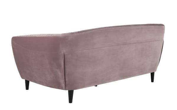 Rian sofa 3 seter støvet rosa med svarte ben.