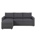 Miniatyrbilde 2 av 9: Sander sovesofa med sjeselong, oppbevaring og uttrekk grå.