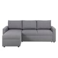 Miniatyrbilde 2 av 9: Sander sovesofa med sjeselong, oppbevaring og uttrekk grå.