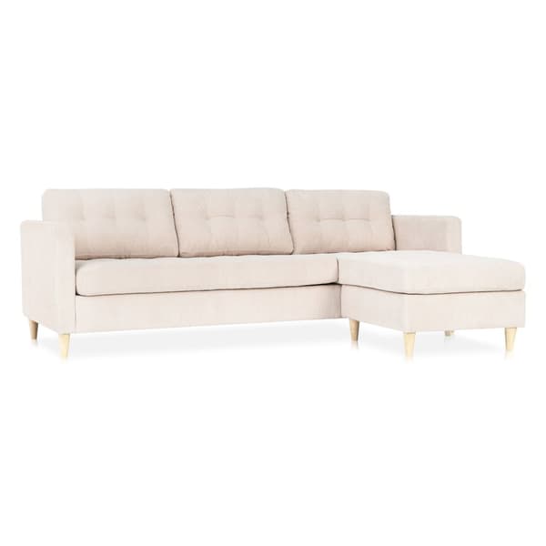 Marino sofa AB1, sjeselongsofa høyre eller venstresnudd i fløjl sannfarget.