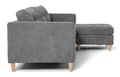 Miniatyrbilde 4 av 10: Marino sofa, sjeselongsofa høyre eller venstresnudd i fløjl grå.