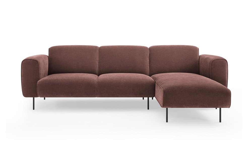HINDAL 4-sits Soffa med Schäslong Lila