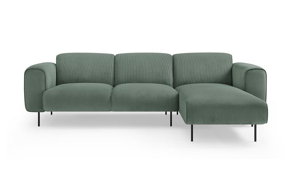 HINDAL 4-sits Soffa med Schäslong Grön