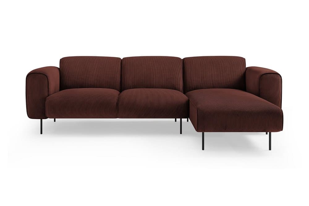 HINDAL 4-sits Soffa med Schäslong Röd