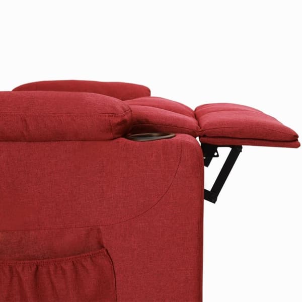 vidaXL Reclinerfåtölj vinröd tyg