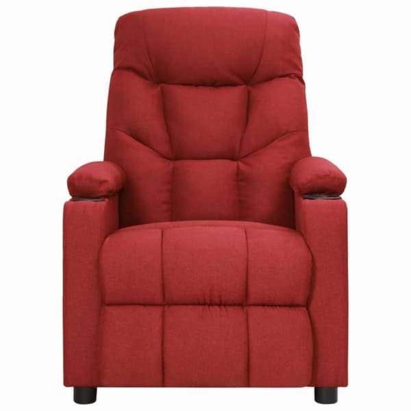 vidaXL Reclinerfåtölj vinröd tyg