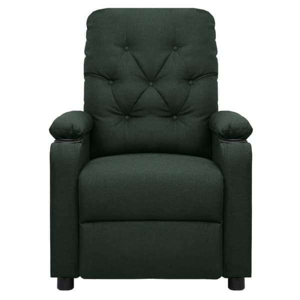 vidaXL Reclinerfåtölj mörkgrön tyg