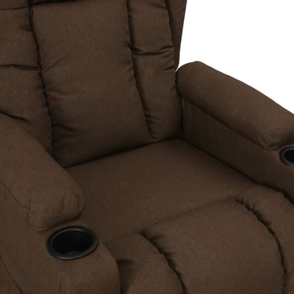 vidaXL Reclinerfåtölj brun tyg