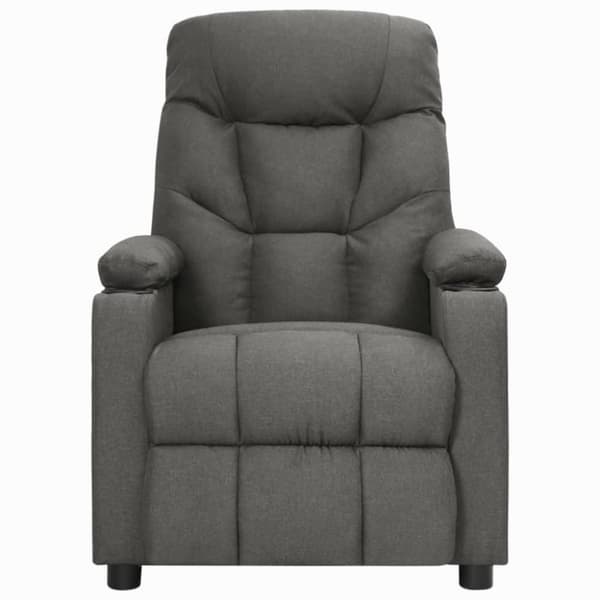 vidaXL Reclinerfåtölj mörkgrå tyg