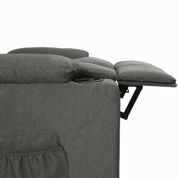 vidaXL Reclinerfåtölj mörkgrå tyg