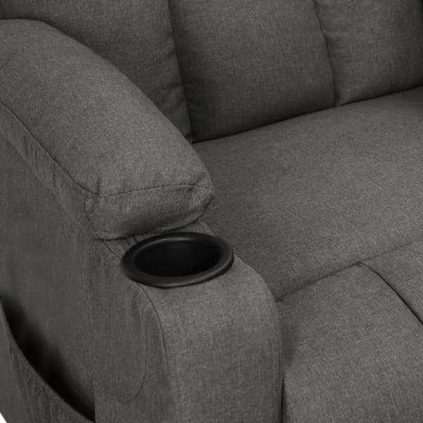 vidaXL Reclinerfåtölj mörkgrå tyg