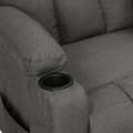 Miniatyrbild 2 av 9: vidaXL Reclinerfåtölj mörkgrå tyg