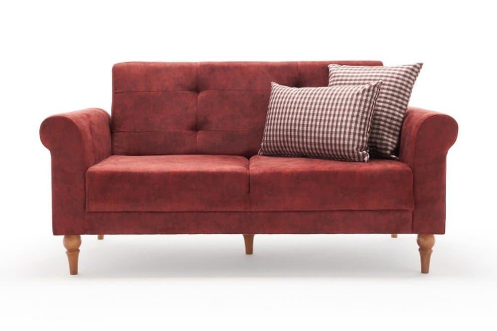 ETHIOPIA Bäddsoffa 2-sits 125x109 Röd