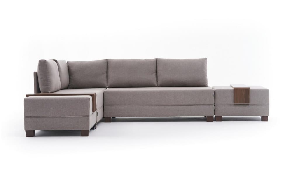 BARUDA Bäddsoffa m. Divan 4-sits 140x190 Cream